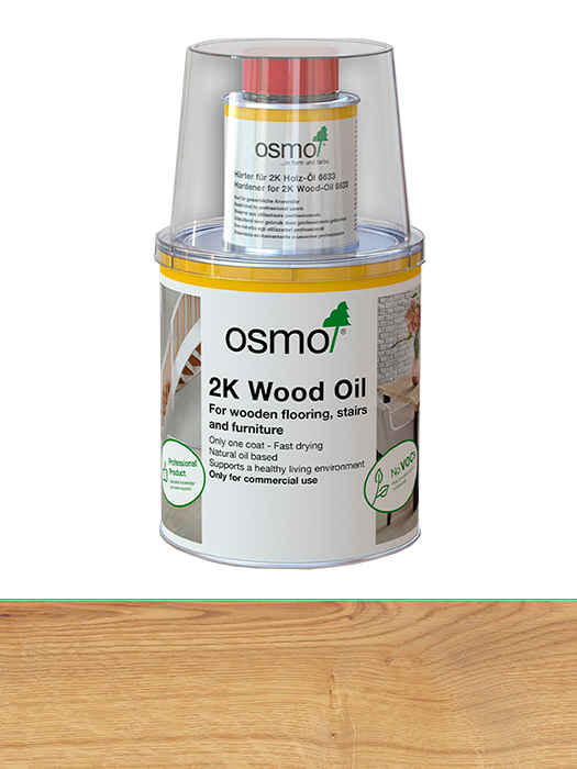 Двокомпонентне масло без розчинника для дерев'яних підлог Osmo 2K Holz-Ol